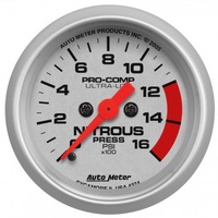 AUTOMETER GAUGE 2-1/16" NITROUS PRESSURE,0-1600 PSI,STEPPER MOTOR,ULTRA-LITE # 4374-SP