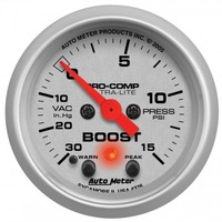 AUTOMETER GAUGE 2-1/16" BOOST/VACUUM,30 IN HG/15 PSI,STEPPER MOTOR,ULTRA-LITE # 4376-SP