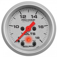 AUTOMETER GAUGE 2-1/16" VOLTMETER,8-18V,DIGITAL STEPPER MOTOR,ULTRA-LITE # 4383-SP