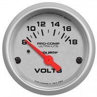 AUTOMETER GAUGE 2-1/16" VOLTMETER,8-18V,AIR-CORE,ULTRA-LITE # 4391-SP