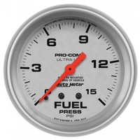 AUTOMETER GAUGE 2-5/8" FUEL PRESSURE,0-15 PSI,MECHANICAL,ULTRA-LITE # 4411-SP