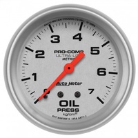 AUTOMETER GAUGE 2-5/8" OIL PRESSURE,0-7 KG/CM2,MECHANICAL,ULTRA-LITE # 4421-J-SP