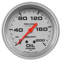 AUTOMETER GAUGE 2-5/8" OIL PRESSURE,0-200 PSI,MECHANICAL,ULTRA-LITE # 4422-SP