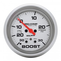 AUTOMETER GAUGE 2-5/8" BOOST/VACUUM,30 IN HG/30 PSI,STEPPER MOTOR,ULTRA-LITE # 4477-SP