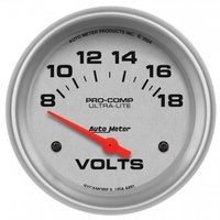 AUTOMETER GAUGE 2-5/8" VOLTMETER,8-18V,AIR-CORE,ULTRA-LITE # 4491-SP