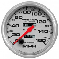AUTOMETER GAUGE 5" SPEEDOMETER,0-160 MPH,MECHANICAL,ULTRA-LITE # 4495-SP