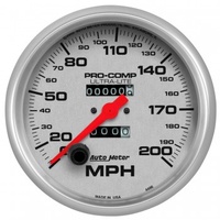 AUTOMETER GAUGE 5" SPEEDOMETER,0-200 MPH,MECHANICAL,ULTRA-LITE # 4496-SP