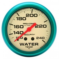 AUTOMETER GAUGE 2-5/8" WATER TEMPERATURE,120-240F,6 FT.,MECHANICAL,ULTRA-NITE # 4532