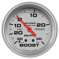AUTOMETER GAUGE 2-5/8" BOOST/VACUUM,30 IN HG/30 PSI,MECHANICAL,LIQUID FILLED,ULTRA-LITE # 4603-SP