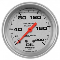 AUTOMETER GAUGE 2-5/8" OIL PRESSURE,0-200 PSI,MECHANICAL,LIQUID FILLED,ULTRA-LITE # 4622-SP