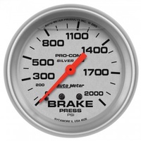 AUTOMETER GAUGE 2-5/8" BRAKE PRESSURE,0-2000 PSI,MECHANICAL,LIQUID FILLED,ULTRA-LITE # 4626-SP