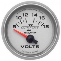 AUTOMETER GAUGE 2-1/16" VOLTMETER,8-18V,AIR-CORE,ULTRA-LITE II # 4992