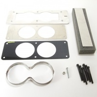 AUTOMETER GAUGE CAGE, DUAL, 2-5/8" FOR CARBON FIBER LOOK, MUSTANG 87-93 FOX