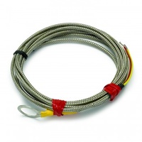 AUTOMETER THERMOCOUPLE, TYPE K, SPARK-PLUG MOUNT, OPEN TIP, 6 FT., REPLACEMENT
