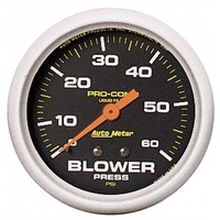 AUTOMETER GAUGE 2-5/8" BLOWER PRESSURE,0-60 PSI,MECHANICAL,W/ MEMORY,LIQUID FILLED,PRO-COMP # 5403