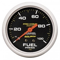 AUTOMETER GAUGE 2-5/8" FUEL PRESSURE,0-100 PSI,MECHANICAL,LIQUID FILLED,PRO-COMP # 5412