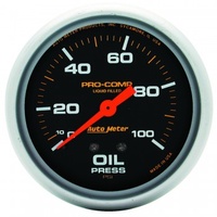 AUTOMETER GAUGE 2-5/8" OIL PRESSURE,0-100 PSI,MECHANICAL,LIQUID FILLED,PRO-COMP # 5421