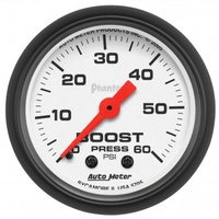 AUTOMETER GAUGE 2-1/16" BOOST,0-60 PSI,MECHANICAL,PHANTOM # 5705