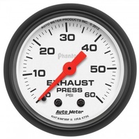 AUTOMETER GAUGE 2-1/16" EXHAUST PRESSURE,0-60 PSI,MECHANICAL,PHANTOM # 5725