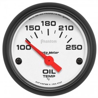 AUTOMETER GAUGE 2-1/16" OIL TEMPERATURE,100-250F,AIR-CORE,PHANTOM # 5747