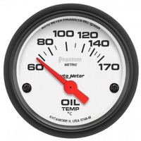 AUTOMETER GAUGE 2-1/16" OIL TEMPERATURE,60-170C,AIR-CORE,PHANTOM # 5748-M