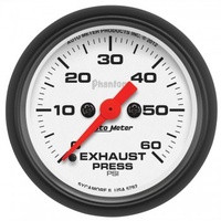 AUTOMETER GAUGE 2-1/16" EXHAUST PRESSURE,0-60 PSI,STEPPER MOTOR,PHANTOM # 5792