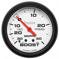 AUTOMETER GAUGE 2-5/8" BOOST/VACUUM,30 IN HG/30 PSI,MECHANICAL,PHANTOM # 5803