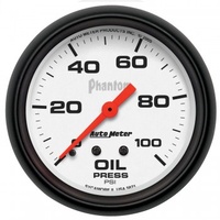AUTOMETER GAUGE 2-5/8" OIL PRESSURE,0-100 PSI,MECHANICAL,PHANTOM # 5821