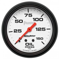 AUTOMETER GAUGE 2-5/8" OIL PRESSURE,0-150 PSI,MECHANICAL,PHANTOM # 5823