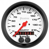 AUTOMETER GAUGE 3-3/8" SPEEDO,225 KM/H,GPS,PHANTOM # 5880-M