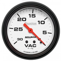 AUTOMETER GAUGE 2-5/8" VACUUM,0-30 IN HG,PHANTOM # 5884