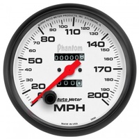 AUTOMETER GAUGE 5" SPEEDOMETER,0-200 MPH,MECHANICAL,PHANTOM # 5896