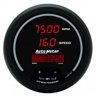 AUTOMETER GAUGE 3-3/8" TACHOMETER/SPEEDOMETER COMBO,8K RPM/260 MPH,ELECTRIC,SPORT-COMP DIGITAL # 6387