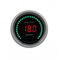 AUTOMETER GAUGE 2-1/16" TWO CHANNEL FUEL LEVEL / VOLTMETER,0-100%/8-18V,SPORT-COMP ELITE DIGITAL # 6709-SC