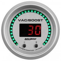 AUTOMETER GAUGE 2-1/16" TWO CHANNEL VAC/BOOST / FLUID PRESSURE,SELECTABLE SCALE PSI / BAR,ULTRA-LITE ELITE DIGITAL # 6758-UL