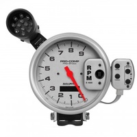AUTOMETER GAUGE 5" TACHOMETER,0-9000 RPM,PRO-STOCK PEDESTAL W/ SUPER LITE & PEAK MEM,ULTRA-LITE # 6832-SP