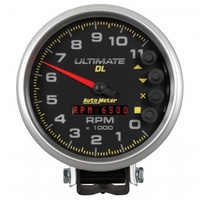 AUTOMETER GAUGE 5" TACHOMETER,0-11,000 RPM,PEDESTAL,ULTIMATE DL PLAYBACK,BLACK # 6897