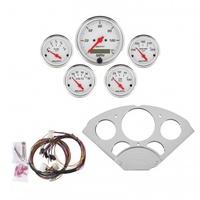 AUTOMETER 5 GAUGE DIRECT-FIT DASH KIT,CHEVY CAR 55-56,ARCTIC WHITE # 7033-AW
