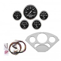 AUTOMETER 5 GAUGE DIRECT-FIT DASH KIT,CHEVY CAR 55-56,OLD TYME BLACK # 7033-OTB