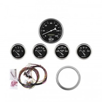 AUTOMETER 5 GAUGE DIRECT-FIT DASH KIT,CHEVY CAR 59-60,OLD TYME BLACK # 7034-OTB