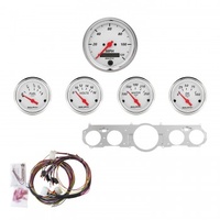 AUTOMETER GAUGE 5 GAUGE DIRECT-FIT DASH KIT,MUSTANG 65-66,ARCTIC WHITE # 7035-AW