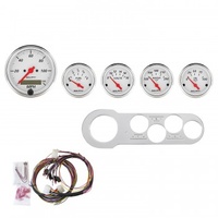 AUTOMETER 5 GAUGE DIRECT-FIT DASH KIT,CHEVY CAR 53-54,ARCTIC WHITE # 7042-AW