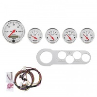 AUTOMETER 5 GAUGE DIRECT-FIT DASH KIT,CHEVY CAR 53-54,ARCTIC WHITE # 7042-AW