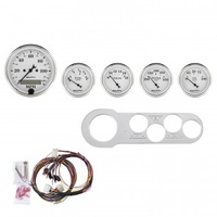 AUTOMETER 5 GAUGE DIRECT-FIT DASH KIT,CHEVY CAR 53-54,OLD TYME WHITE # 7042-OTW