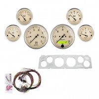 AUTOMETER 6 GAUGE DIRECT-FIT DASH KIT,CHEVY TRUCK 64-66,ANTIQUE BEIGE # 7043-AB