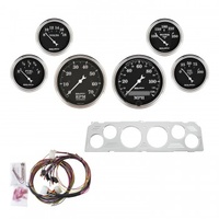 AUTOMETER 6 GAUGE DIRECT-FIT DASH KIT,CHEVY TRUCK 64-66,OLD TYME BLACK # 7043-OTB