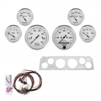 AUTOMETER 6 GAUGE DIRECT-FIT DASH KIT,CHEVY TRUCK 64-66,OLD TYME WHITE # 7043-OTW