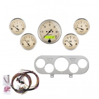 AUTOMETER GAUGE 5 GAUGE DIRECT-FIT DASH KIT,NOVA 62-65,ANTIQUE BEIGE # 7044-AB