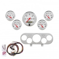 AUTOMETER GAUGE 5 GAUGE DIRECT-FIT DASH KIT,NOVA 62-65,ARCTIC WHITE # 7044-AW