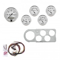AUTOMETER 5 GAUGE DIRECT-FIT DASH KIT,FORD TRUCK 48-50,OLD TYME WHITE # 7046-OTW